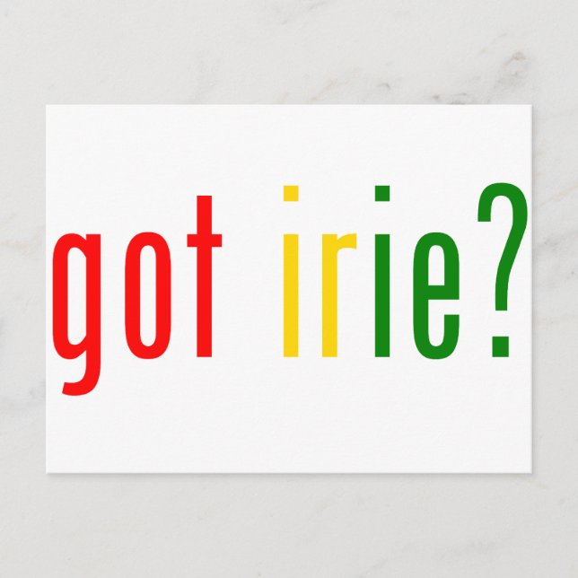 got irie? postcard (Front)