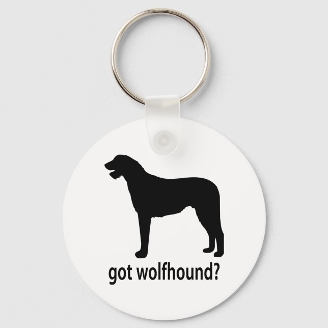 Got Irish Wolfhound Key Ring (Front)