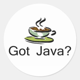 Got Java Classic Round Sticker