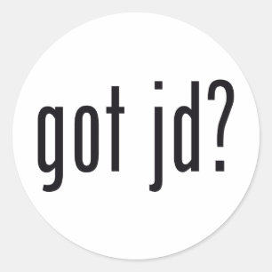 got jd? classic round sticker