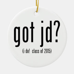 got jd? (i do! class of 2015) ceramic tree decoration