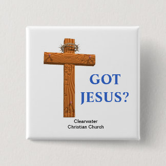 Got Jesus Cross 15 Cm Square Badge