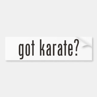 got karate? bumper sticker