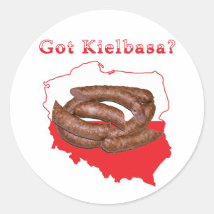 Got Kielbasa Polish Map Classic Round Sticker