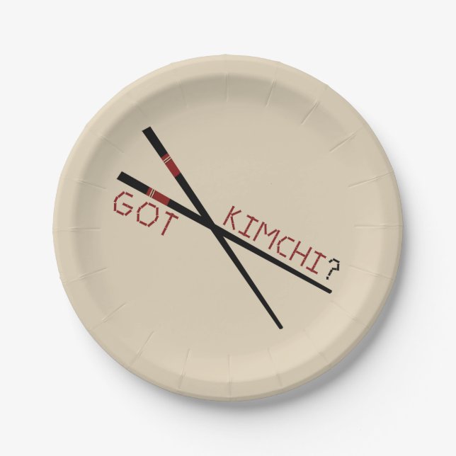 Got Kimchi?  Paper Plates (Front)