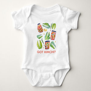 GOT Kimchi? Spicy Fun Watercolor Baby Bodysuit