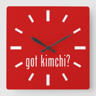 got kimchi? square wall clock