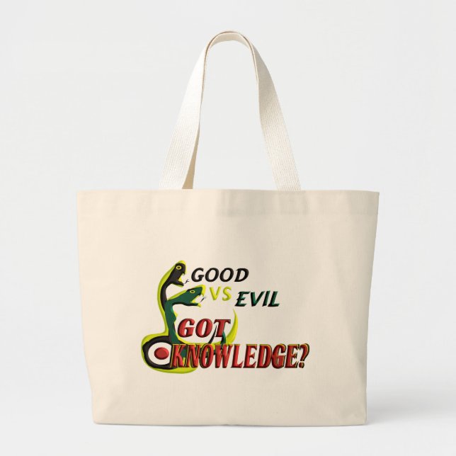 Got Knowledge Large Tote Bag (Front)