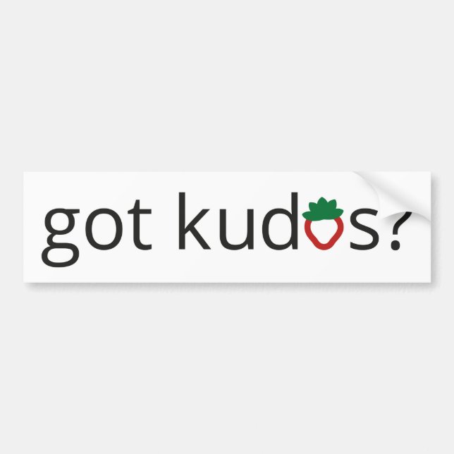 Got Kudos? Bumper Sticker (Front)