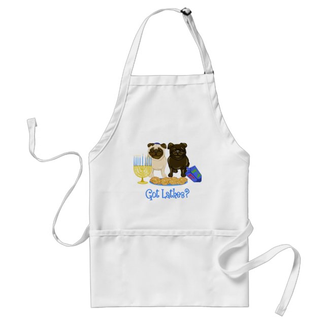 Got Latkes Hanukkah Pug Aprons (Front)