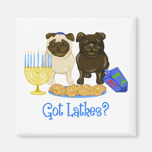 Got Latkes? Hanukkah Pug Magnets