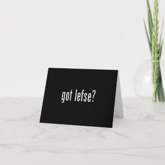 got lefse? black note card