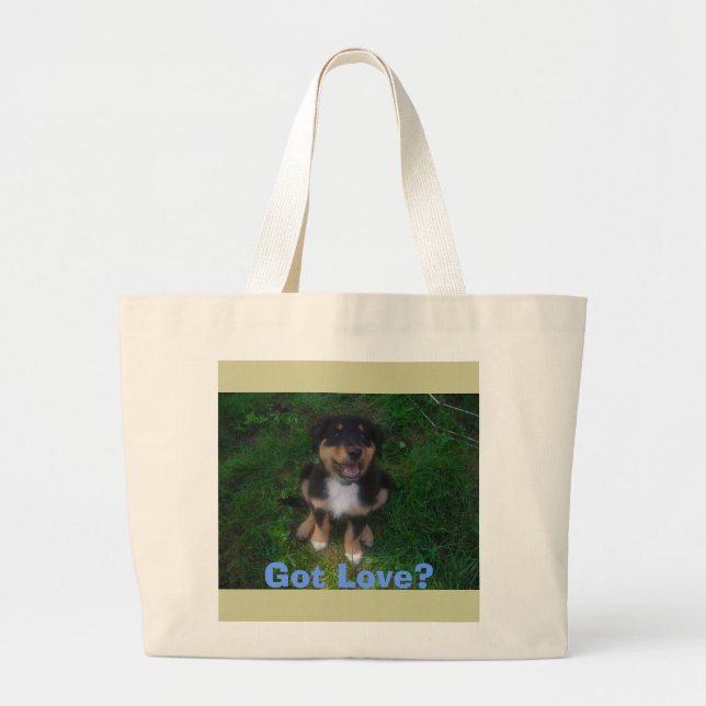 Got Love? puppy beach bag (Front)