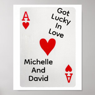 Got lucky in love - personalise poster