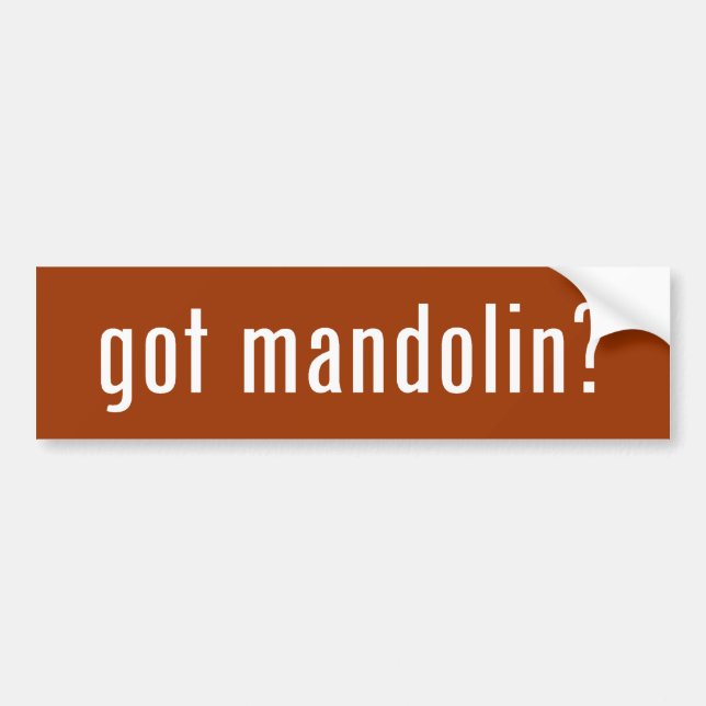 got mandolin? bumper sticker (Front)