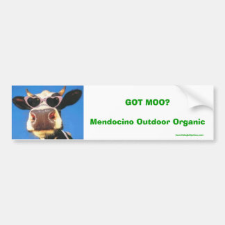 GOT MOO? Mendocino Outdoor Organic Bumper Sticker