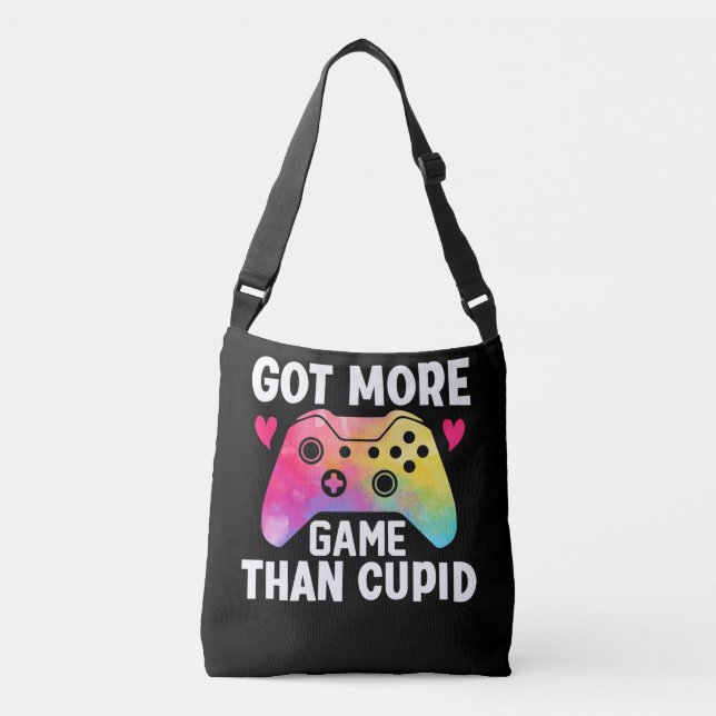 Got More Game Than Cupid Valentine Video Game Crossbody Bag (Front)