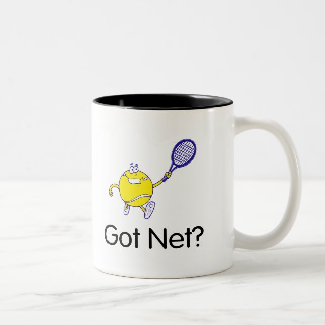 Got Net? (Tennis) Two-Tone Coffee Mug (Right)