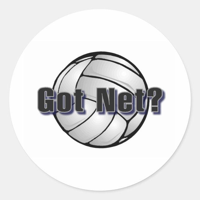 Got Net? Volleyball Classic Round Sticker (Front)