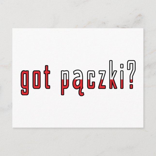 got paczki? Flag Postcard (Front)