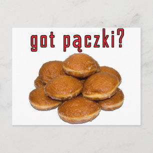 got paczki? Polish Dessert Postcard