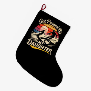 Got Passed By My Daughter Funny Skiing Ski Lover Large Christmas Stocking
