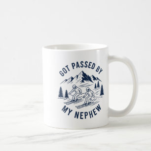 Got passed by nephew shirt funny ski uncle aunt coffee mug