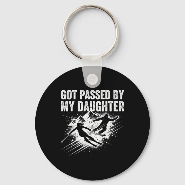 Got Ped By My Daughter Funny Ski _4  Key Ring (Front)