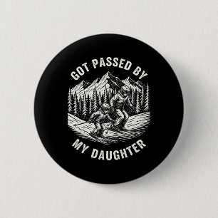 Got Ped By My Daughter Funny Ski Dad Retro Vintage 6 Cm Round Badge