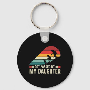 Got Ped By My Daughter Funny Ski Dad Retro Vintage Key Ring
