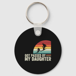Got Ped By My Daughter Funny Ski Dad Retro Vintage Key Ring