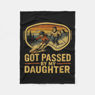 Got Ped By My Daughter Funny Ski Goggles Mountain  Fleece Blanket