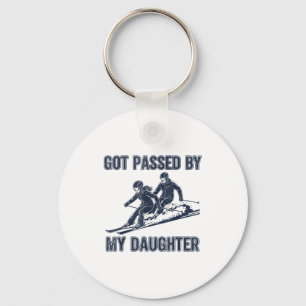 Got Ped By My Daughter Funny Ski  Key Ring