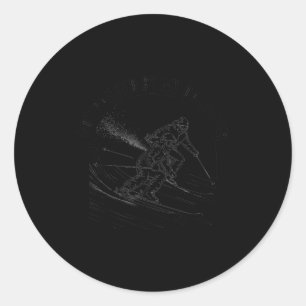 Got Ped By My Daughter Funny Skiing  Classic Round Sticker