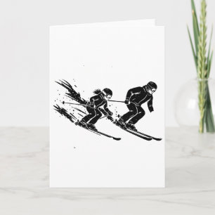 Got Ped By My Daughter Funny Skiing Dad Design Card