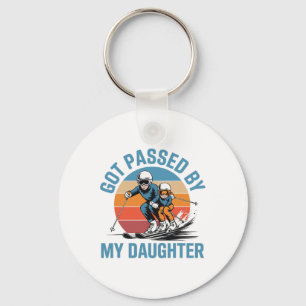 Got Ped By My Daughter Funny Skiing Dad Skiers Lov Key Ring