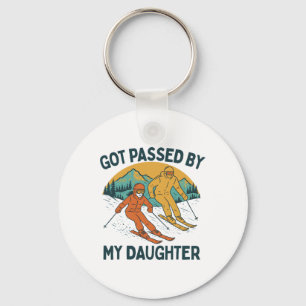 Got Ped By My Daughter Funny Skiing Dad Winter Spo Key Ring