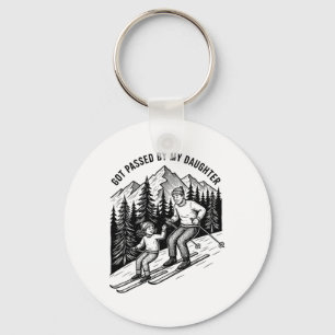 Got Ped By My Daughter Funny Skiing Dad Winter Spo Key Ring