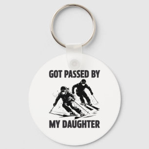 Got Ped By My Daughter Funny Skiing Daughter Key Ring