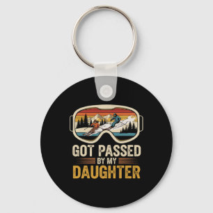 Got Ped By My Daughter Funny Skiing Family _3 Key Ring
