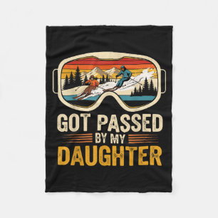 Got Ped By My Daughter Funny Skiing Family Fleece Blanket