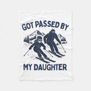 Got Ped By My Daughter Funny Skiing Fleece Blanket