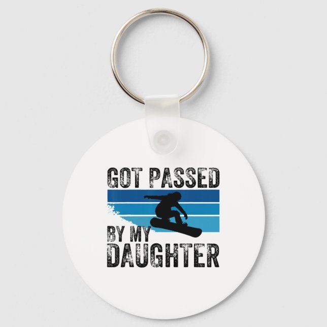Got Ped By My Daughter Funny Skiing Lover Design  Key Ring (Front)