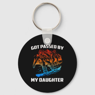 Got Ped By My Daughter Funny Skiing Ski Dad Winter Key Ring