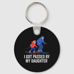 Got Ped By My Daughter Funny Skiing Ski Husnd Dad Key Ring