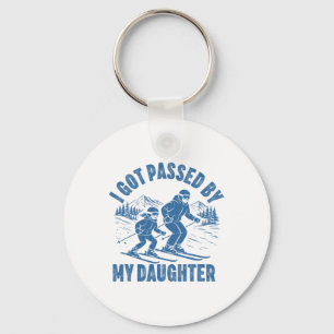 Got Ped By My Daughter Funny Skiing Ski Husnd Dad Key Ring