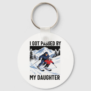 Got Ped By My Daughter Funny Skiing Ski Husnd Dad Key Ring