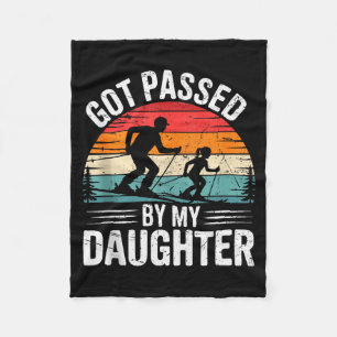 Got Ped By My Daughter Ski Dad Retro Snow Sports D Fleece Blanket