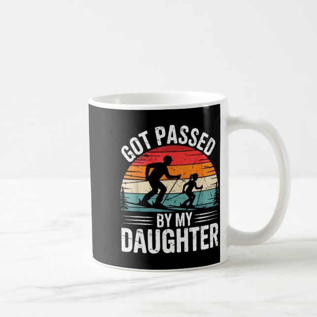 Got Ped By My Daughter Ski Dad Retro Snow Srts Des Coffee Mug (Right)