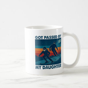 Got Ped By My Daughter Skiing Retro Funny Dad Fath Coffee Mug